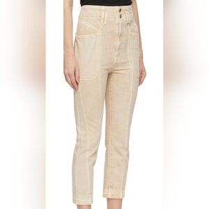 Isabel Marant Cream Straight Leg Pants